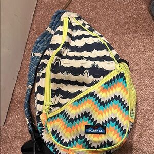 KAVU Sling Bag with Wave and Chevron Patterns